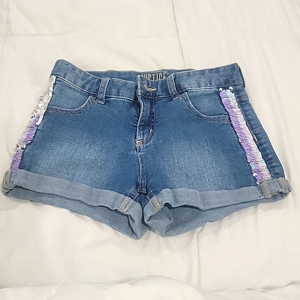 ✨️ 6/$25 Justice Girls Sequin Shorts 12. Y1
